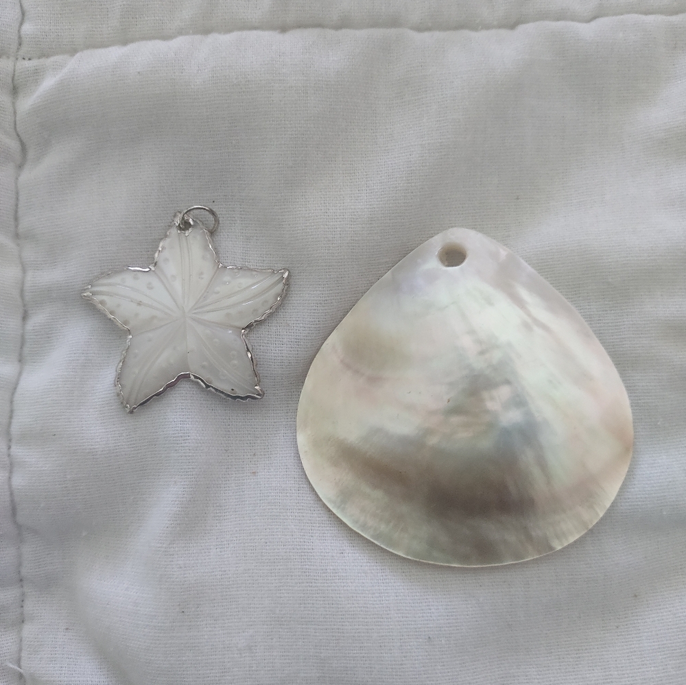 Starfish and Mother-of-Pearl Shell Pendants
